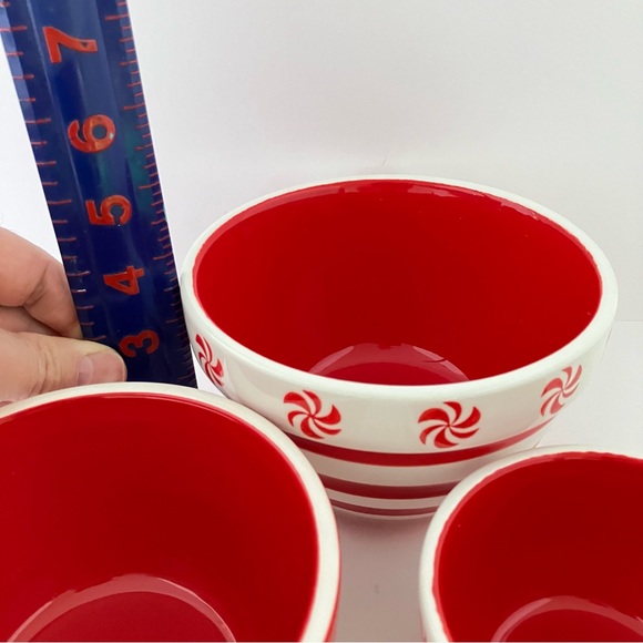 Terramoto Ceramic 3 Piece Mixing Bowl Set (Peppermint) - Picture 10 of 14